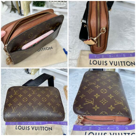 Louis Vuitton monogram orsay clutch crossbody bag with chain strap. Vintage - Picture 10 of 12